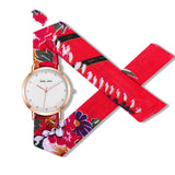 Red Moon Cloth tie band Watch