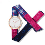 Red Moon Cloth tie band Watch