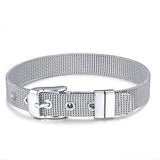 Crystal Heart Anchor Gold Charm Bracelet Bangle