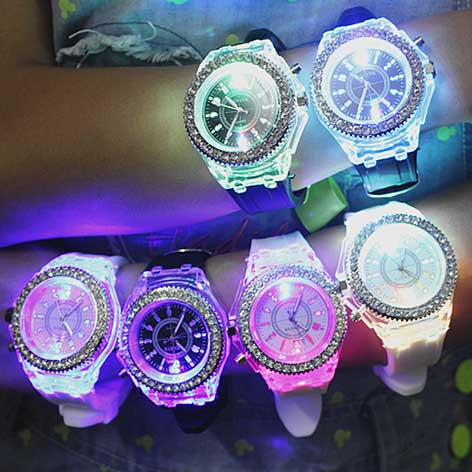 LED SPorts Luminous Womens Watch Candy