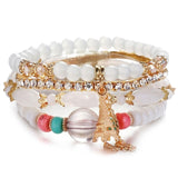 Crystal Love Beaded Charm Bracelet