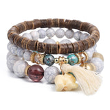 Crystal Love Beaded Charm Bracelet
