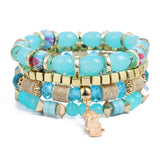Crystal Love Beaded Charm Bracelet