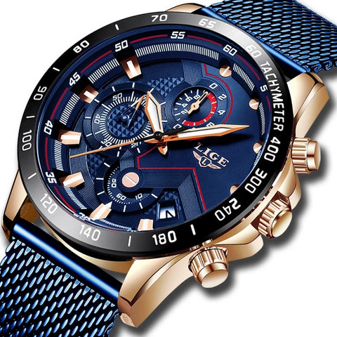 PLATINUM BLUE Mesh Band Watch Candy