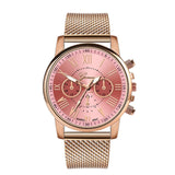 Luxury Roman Numeral Rose Gold Watch Candy