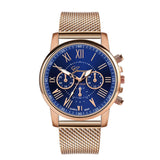 Luxury Roman Numeral Rose Gold Watch Candy